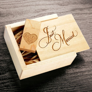 Just Married Box with USB Drive-0