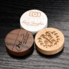 round wooden flash drive