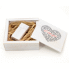 heart design usb drive with box