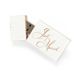 Just Married Laser Engraved USB Flash Drive-0