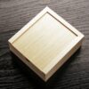 wooden box with sliding lid