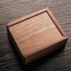wooden box with sliding lid