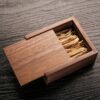 wooden box with sliding lid