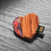 16GB Heart USB 2.0 Flash Drive with Laser Engraved White Wooden Box Filled with Raffia Grass - "Our Story" Design!-1551
