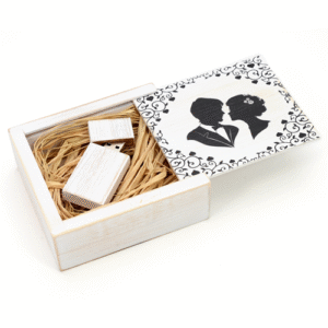 wooden usb and box
