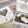 Custom Engraved Box in White Satin Finish with a Maple White Wooden USB 3.0 Flash Drive-2042