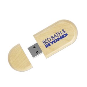 Oval Wooden USB Drive-0